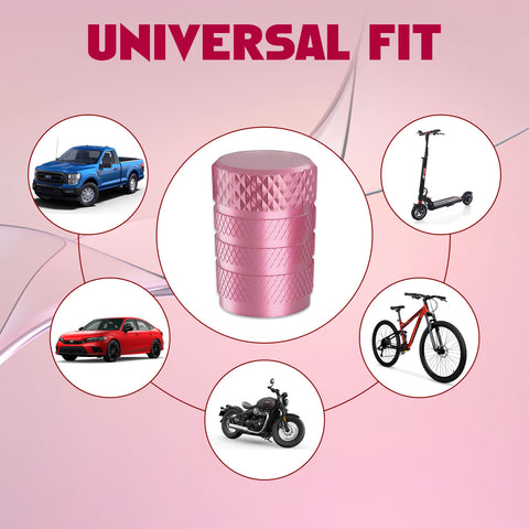 Xotic Tech 4pcs Tire Valve Stem Cover Caps Anodized Aluminum Alloy, Corrosion Resistant Leak-Proof Wheel Valve Cap Set Exterior Accessories, Universal for Cars Trucks Motorcycles SUVs and Bikes