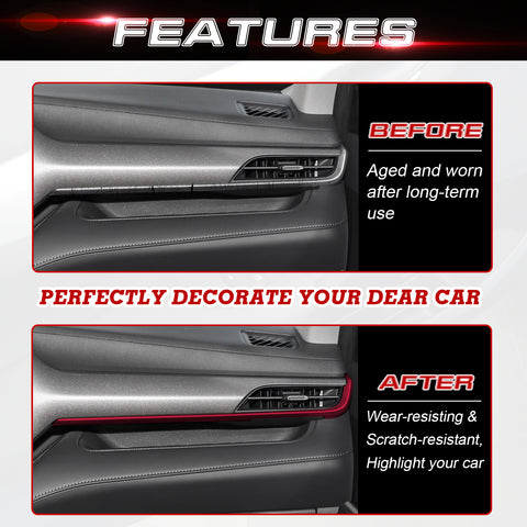 x xotic tech 2Pcs Center Console Dash Board Panel Dial Dashboard Cover Trims Compatible with Toyota Highlander 2020-up Interior Decoration Car Accessories