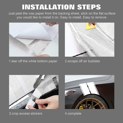 x xotic tech Fender Stripes Hash Marks KK Vinyl Decal Universal for Car Truck Sticker Racing Stripe 11"x23"