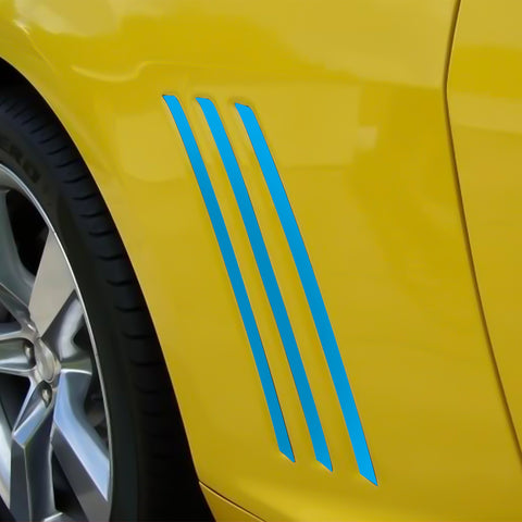 Xotic Tech 6pcs Car Body L&R Side Vent Insert Stripe Decal Vinyl Inlay Side Vent Gill Sticker Compatible with Chevrolet Camaro 2010-2015