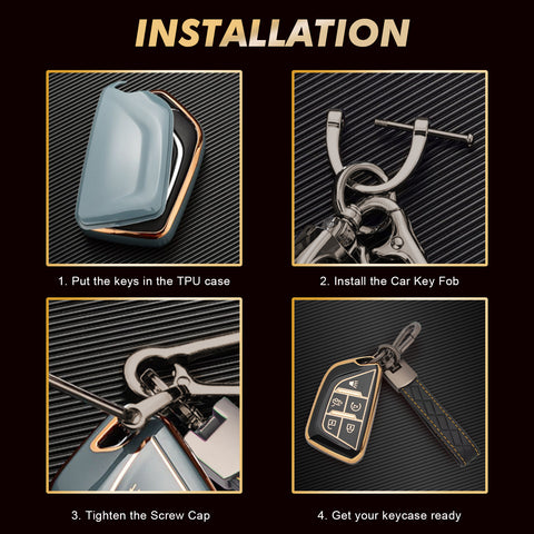 2X TPU Full Cover Remote Key Fob Holder For Cadillac CT5 Escalade 2020-2023