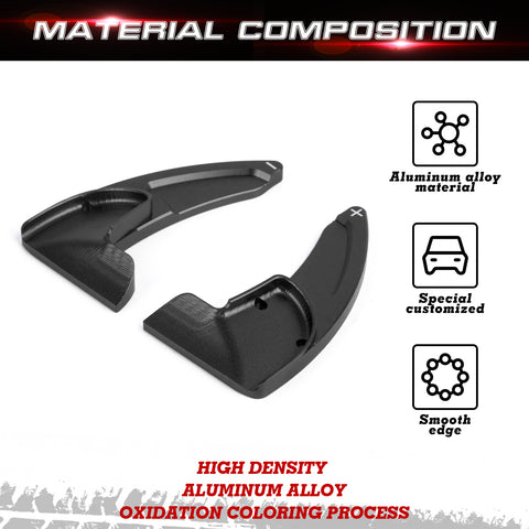 Black Forged ABS Paddle Shifter Extension For Dodge Charger Chrysler 300 2015-21