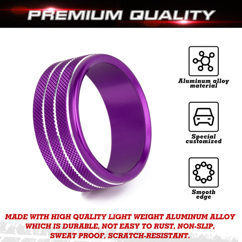 x xotic tech Air Conditioner Volume Radio Knob Cover Headlight Switch Knob Trim Ring Compatible with Jeep Wrangler JL JLU Unlimited 2018-2024 & Gladiator JT 2020-2024, Regular Aluminum Alloy 4Pcs