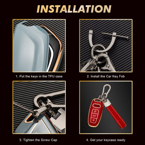 2X TPU Full Cover Smart Key Fob Cover For Audi A3 S3 S6 RS6 S7 2020-2022