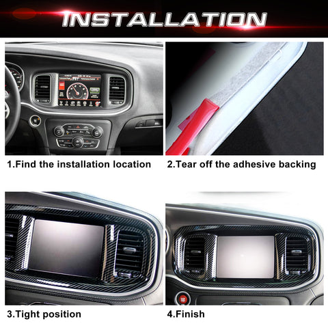 Dash Navigation Screen Air Vent Outlet Molding Cover For Dodge Charger 2015-23