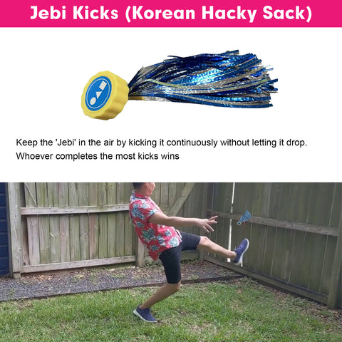 x xotic tech Gonggi Korean Game, Korean Folk Game Set, Korean Traditional Play Game- Jebi chagi, Gong-gi, Biseokchigi, Paeng-y, DDAKJI, Family Travel Party Games