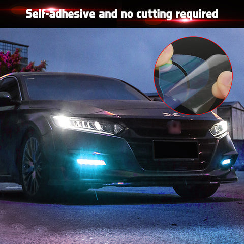 Xotic Tech Self Adhesive Front Fog Light DRL Tint Vinyl Film, Precut Fog Lamp Light Transmission Stickers Overlay Decal Exterior Decoration Compatible with Honda Accord 10th 2018 2019 2020