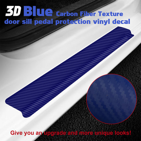 3D/4D Carbon Fiber Texture Door Sill Vinly Scratch Protection Cover Sticker