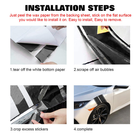 x xotic tech Fender Stripes Hash Marks KK Vinyl Decal Universal for Car Truck Sticker Racing Stripe 11"x23"