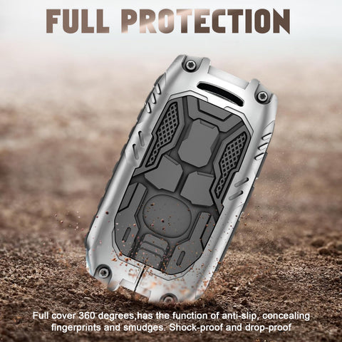 x xotic tech Mech Style Heavy Duty Metal Key Fob Cover Compatible with Mazda CX-5 CX-30 CX-50 CX-70 CX-90 3 6 CX-9 WAZSKE11D01 662F-SKE11D01, Zinc Alloy Key Case Protector Shell Keychain