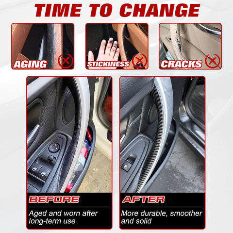 Xotic Tech Door Handle Covers, Driver&Passenger Side Inner Door Pull Handle Cover Compatible with BMW 3 Series F30/F31/F34 320,328,330,335 2012-2018 BMW 4 Series F32/F33/F36 420,435 2014-2017