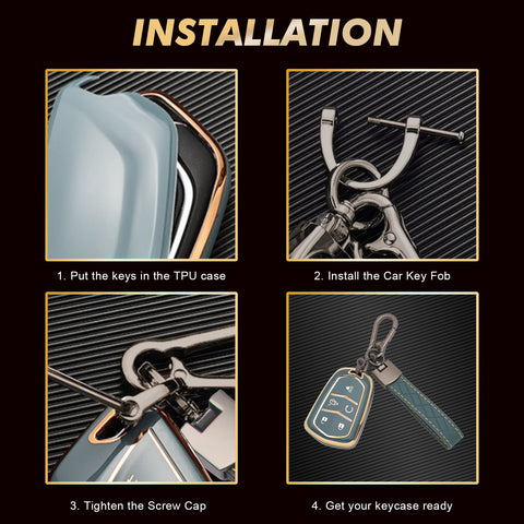 2X TPU Full Cover Smart Key Fob Cover For Cadillac CT6 XT5 CTS 2016-2019