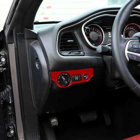 Headlight Switch Button Panel Cover Trim for Challenger 2015-up Charger 2010-up