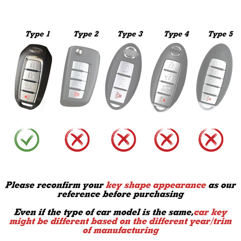 Carbon Fiber Style Full Seal Key Fob Holder Night-Luminous For Infiniti Nissan