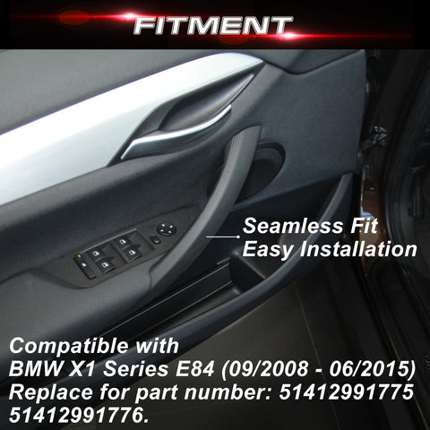 Xotic Tech Door Handle Cover Replacement Front Left + Right Side Inner Door Grab Handle Cover Armrest Bracket Compatible with BMW X1 E84 2008-2015