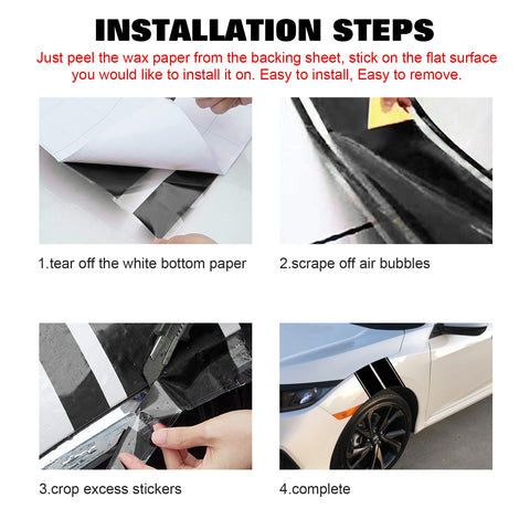 x xotic tech Fender Stripes Hash Marks KK Vinyl Decal Universal for Car Truck Sticker Racing Stripe 11"x23"