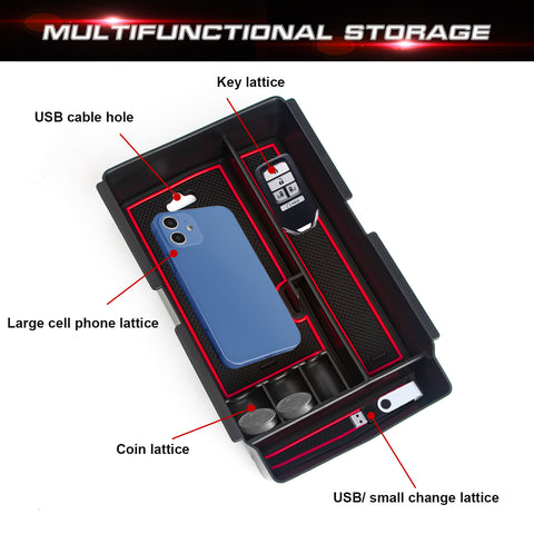 Insert ABS Center Console Armrest Storage Organizer Drawer For Honda CRV 2023