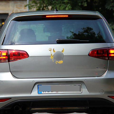 1pc x 3D Silver Chrome Devil Demon Sticker Decal Auto Car Emblem Decal Decoration