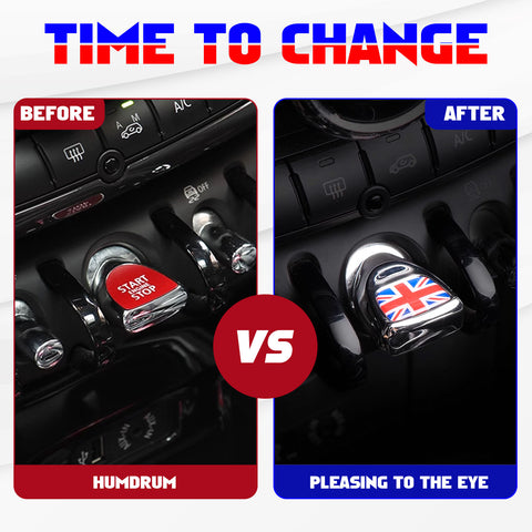 x xotic tech Car Engine Start Stop Pushbutton Cover Cap Ignition Starter Trim Decal Auto Interior Accessories Compatible with Mini Cooper F54 F55 F56 F57 F60 2014-up