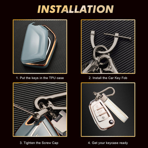 2X TPU Full Cover Flip Smart Key Fob Cover For Audi A1 A3 A4 A6 A8 Quattro