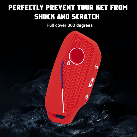 x xotic tech Soft Silicone Key Fob Cover Case Compatible with BMW X7 IX I5 M60 X5 X6 IX I7 5 7 Series 2023 2024 2025 2026, Intelligent Car Side Button Smart Key Protector