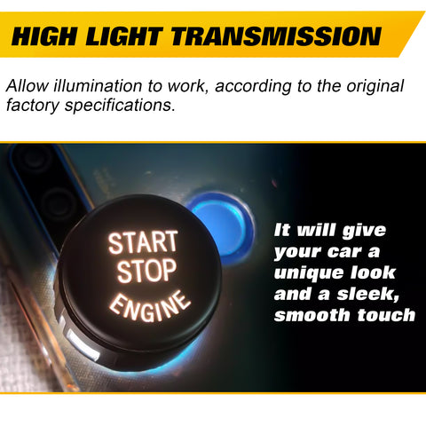 Glossy Red Engine Start Button Cover Trim For BMW 4/5/6/7 Series F01 F02 F10 F11