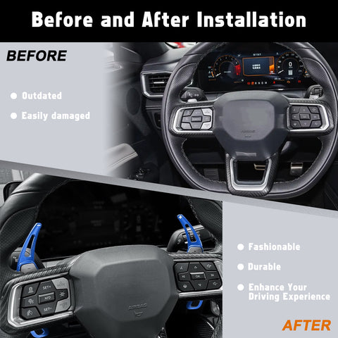 Aluminum Paddle Shifter Extension Decoration Cover For Ford Mustang 2024-2027