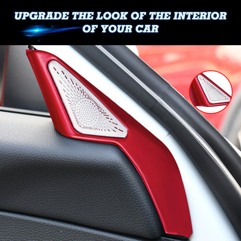 Red Interior Sporty Door Stereo Speaker Cover Trim For Honda Civic 11th Gen 2022+