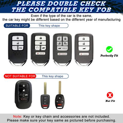 Glossy Red/ Blue/ Black/ Gold/ Silver Soft TPU Case Remote Smart Key Fob Cover Holder for Honda Accord Civic Pilot CRV HRV Odyssey