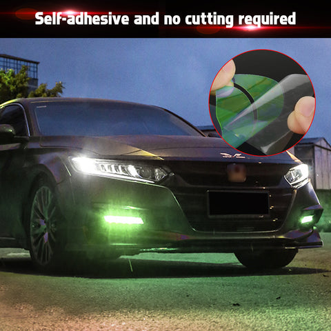 Xotic Tech Self Adhesive Front Fog Light DRL Tint Vinyl Film, Precut Fog Lamp Light Transmission Stickers Overlay Decal Exterior Decoration Compatible with Honda Accord 10th 2018 2019 2020