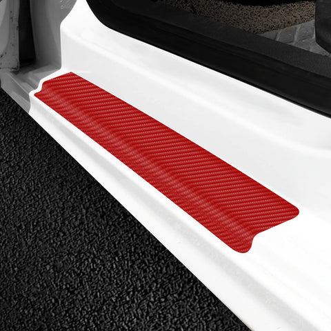 3D/4D Carbon Fiber Texture Door Sill Vinly Scratch Protection Cover Sticker