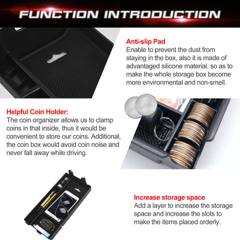 Inner Armrest Seat Box Insert Storage Container For Mercedes-Benz E Class 17-20