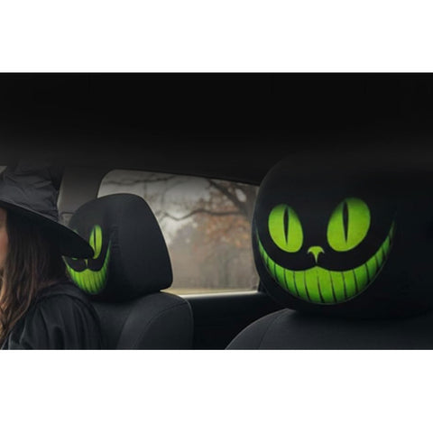 Auto Universal Fit Front Seat Halloween Scary Personalized Mask Head Rest Cover