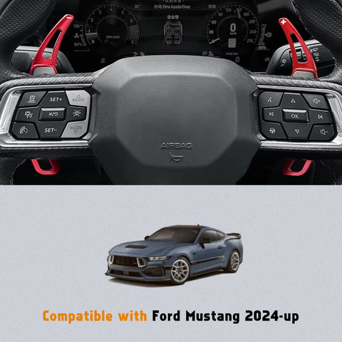 Aluminum Paddle Shifter Extension Decoration Cover For Ford Mustang 2024-2027