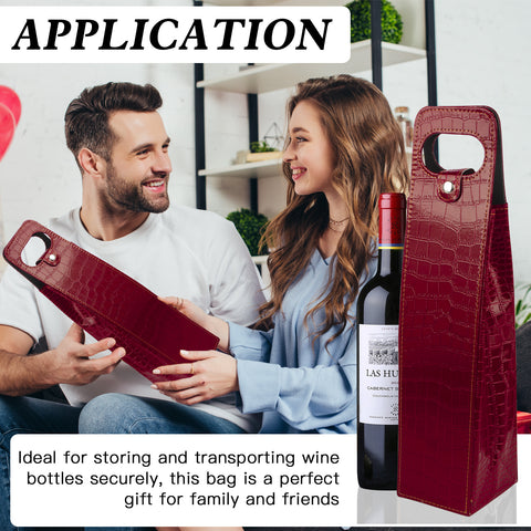 Portable Bottle Wine Gift Bag Champagne Beer Holder for Picnic Party, Christmas