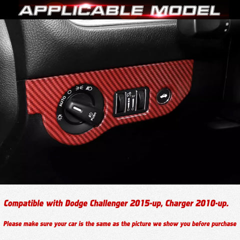 Headlight Switch Button Panel Cover Trim for Challenger 2015-up Charger 2010-up