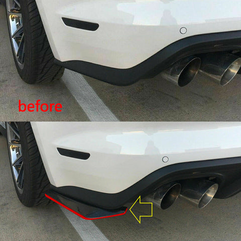 Xotic Tech JDM Rear Bumper Diffuser Valance Spoiler Fin Lip Trim Universal Car Side Fender Skirt Lip Splitter Canard Protector