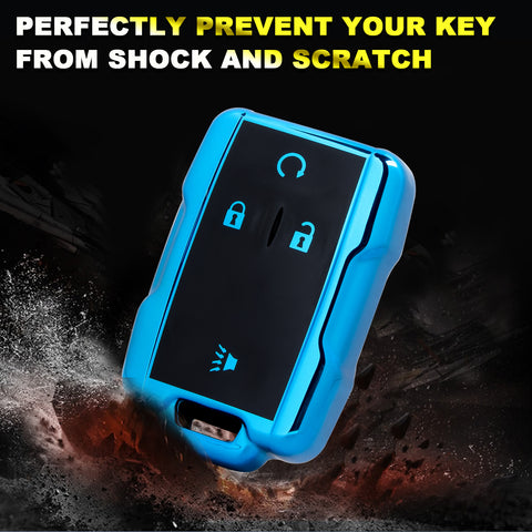 For Chevrolet Suburban GMC Yukon 4 Buttons Remote Key TPU Fob Cover Case Holder