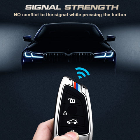 Hard Zinc Alloy Remote Control Key Shell Case For BMW 2 3 5 6 7 Series X1 X2 X3 X5 X6