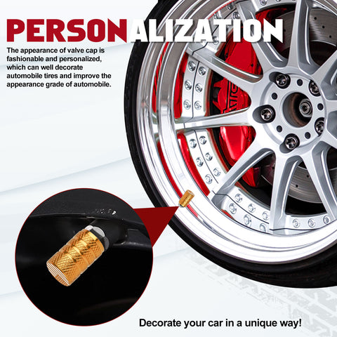 4pcs American Flag Tire Valve Stem Cover Caps Anodized Aluminum Alloy, Corrosion Resistant Leak-Proof Wheel Valve Cap Set, Universal for Cars Trucks Motorcycles SUVs