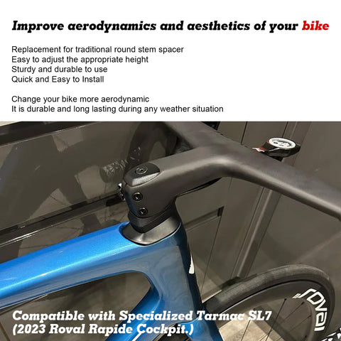 Roval Rapide Cockpit Headset Adapter Spacer Compatible w/ Specialized Tarmac SL7