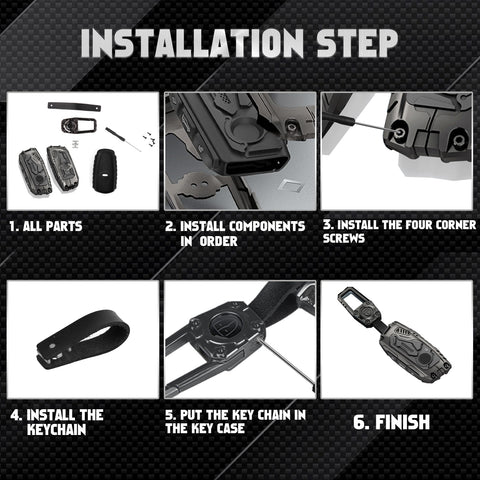 x xotic tech Mech Style Heavy Metal Key Fob Cover Compatible with BMW 2023 2024 2025 X1 X5 X6 X7 i7 Xi 3 5 7 Series 740i 760i XM IX IX3 I5 I7, Zinc Alloy Key Case Protector Shell Keychain