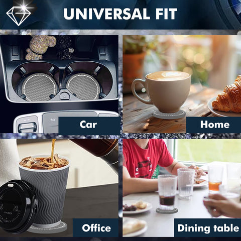 2.75 Inch Silicone Bling Car Cup Holder Insert Coaster Auto Interior Accessories