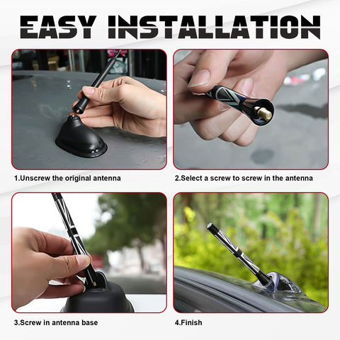 Xotic Tech Car Short/Long Antenna Union Jack Flag Checkerboard Theme Compatible with Mini Cooper All Models