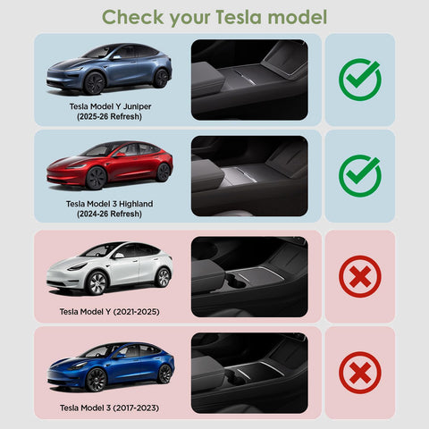 Center Console Screen Edge Frame Armrest Cover Kit For Tesla Model 3 Y 25+
