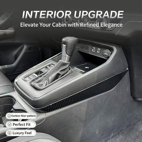 Wood/ Carbon Look Gear Shift Box Side Stripe Cover Accessories For Honda CRV 23+