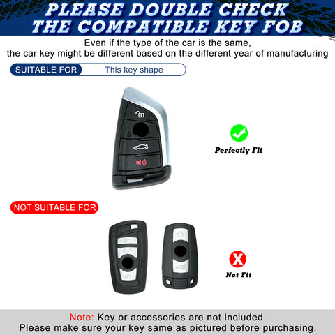 x xotic tech Glossy Black/Red Mix Color Carbon Fiber Texture Hard Plastic Key Fob Cover Case Compatible with BMW X1 X2 X3 X4 X5 X6 X7 Z4, 2 3 5 6 7 8 Series or Toyota Supra