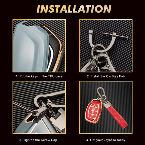 2X White TPU Full Cover Remote Key Fob Cover For Hyundai Elantra Ioniq Sonata