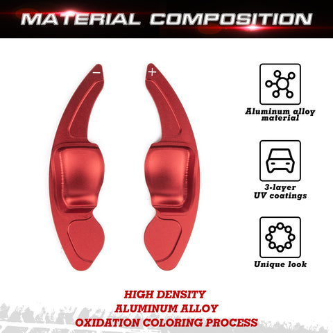 Red Aluminum Paddle Shifter Extension Kit For VW Golf Jetta MK6