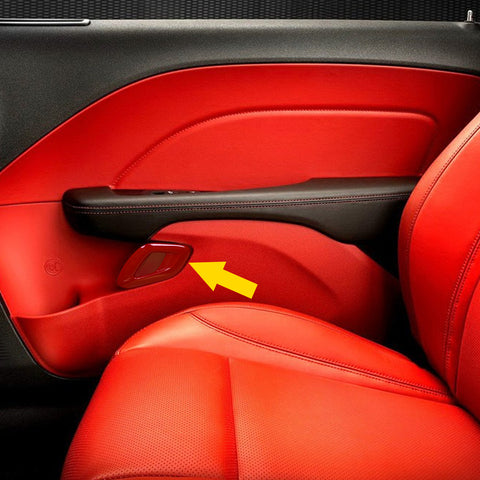 Car Interior Side Door Handle Decor Overlay Cover For Dodge Challenger 2015-up